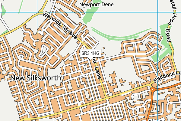 SR3 1HG map - OS VectorMap District (Ordnance Survey)
