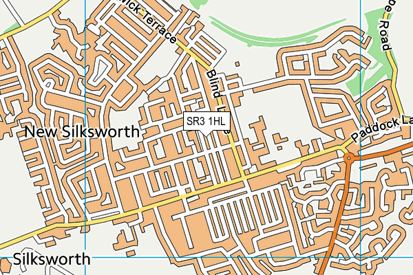 SR3 1HL map - OS VectorMap District (Ordnance Survey)