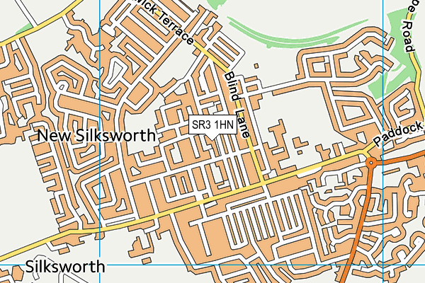 SR3 1HN map - OS VectorMap District (Ordnance Survey)