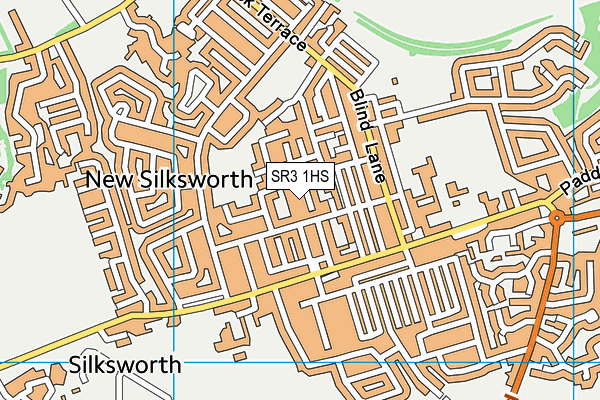 SR3 1HS map - OS VectorMap District (Ordnance Survey)