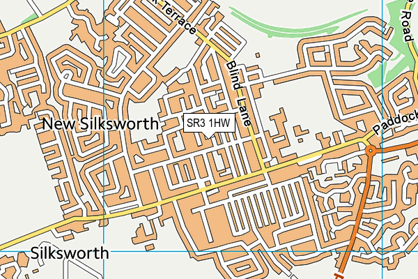 SR3 1HW map - OS VectorMap District (Ordnance Survey)