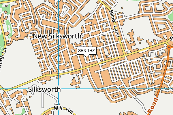 SR3 1HZ map - OS VectorMap District (Ordnance Survey)
