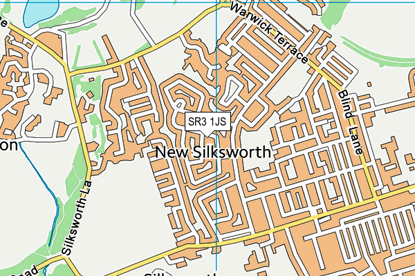 SR3 1JS map - OS VectorMap District (Ordnance Survey)