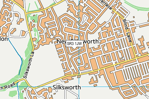 SR3 1JW map - OS VectorMap District (Ordnance Survey)