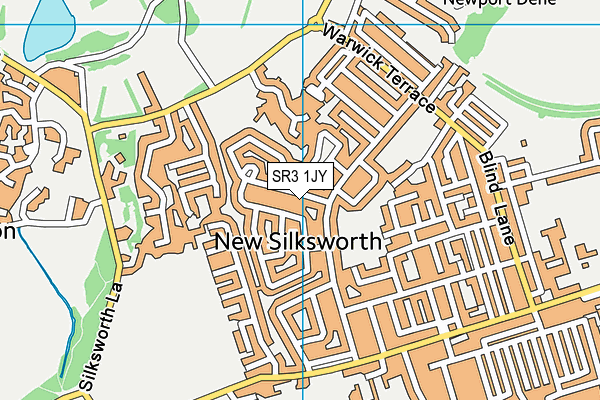 SR3 1JY map - OS VectorMap District (Ordnance Survey)