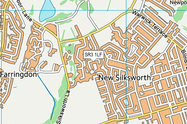 SR3 1LF map - OS VectorMap District (Ordnance Survey)