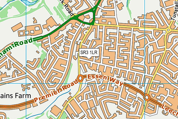 SR3 1LR map - OS VectorMap District (Ordnance Survey)
