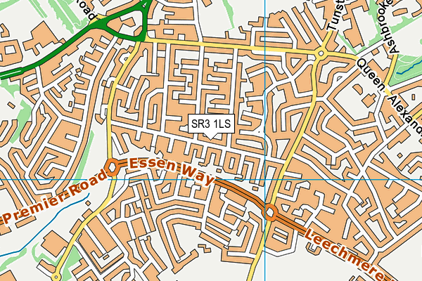 SR3 1LS map - OS VectorMap District (Ordnance Survey)