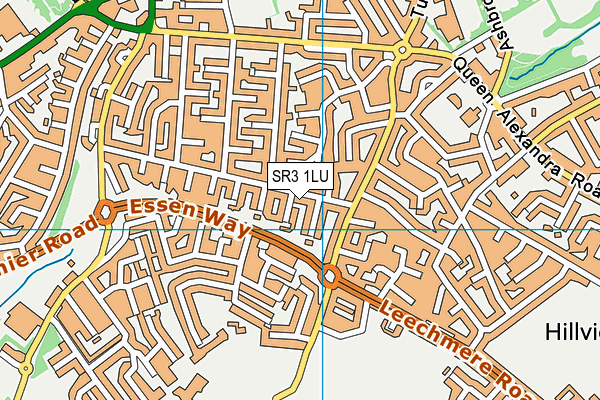 SR3 1LU map - OS VectorMap District (Ordnance Survey)