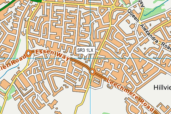 SR3 1LX map - OS VectorMap District (Ordnance Survey)