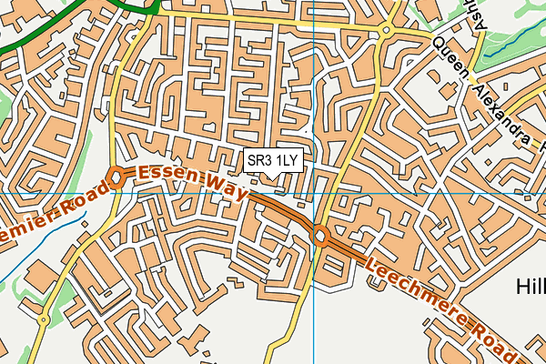 SR3 1LY map - OS VectorMap District (Ordnance Survey)