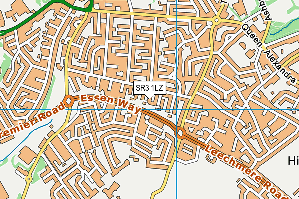 SR3 1LZ map - OS VectorMap District (Ordnance Survey)