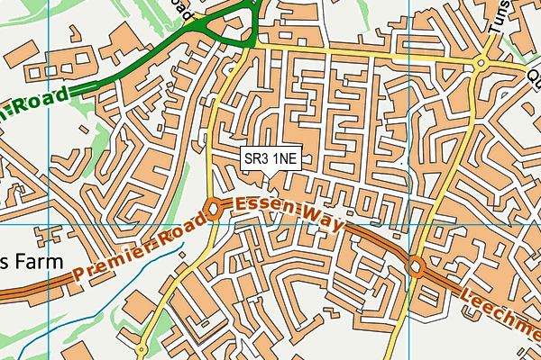 SR3 1NE map - OS VectorMap District (Ordnance Survey)