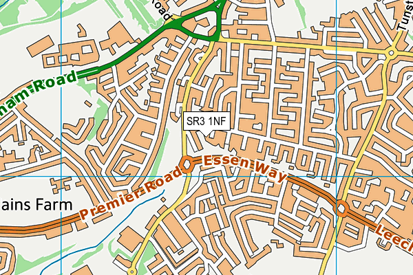 SR3 1NF map - OS VectorMap District (Ordnance Survey)