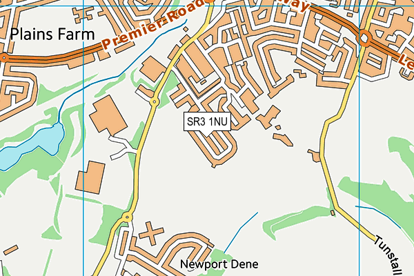 SR3 1NU map - OS VectorMap District (Ordnance Survey)