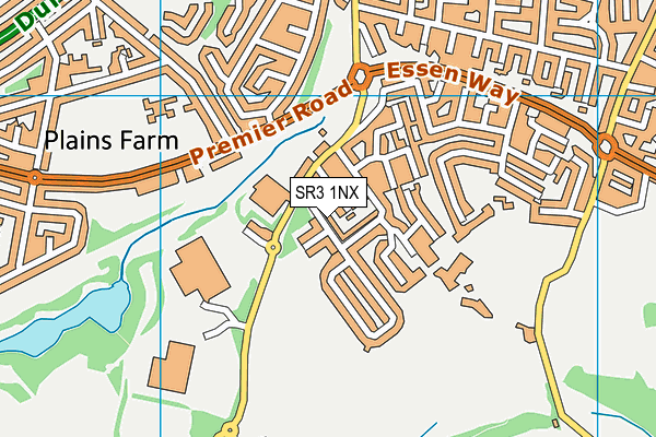 SR3 1NX map - OS VectorMap District (Ordnance Survey)
