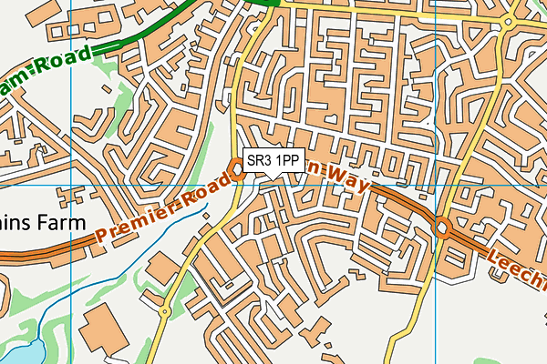 SR3 1PP map - OS VectorMap District (Ordnance Survey)