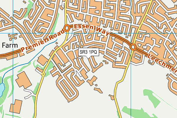 SR3 1PQ map - OS VectorMap District (Ordnance Survey)
