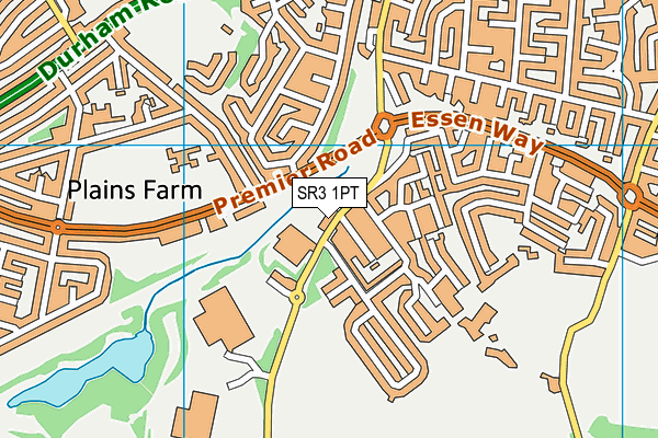 SR3 1PT map - OS VectorMap District (Ordnance Survey)