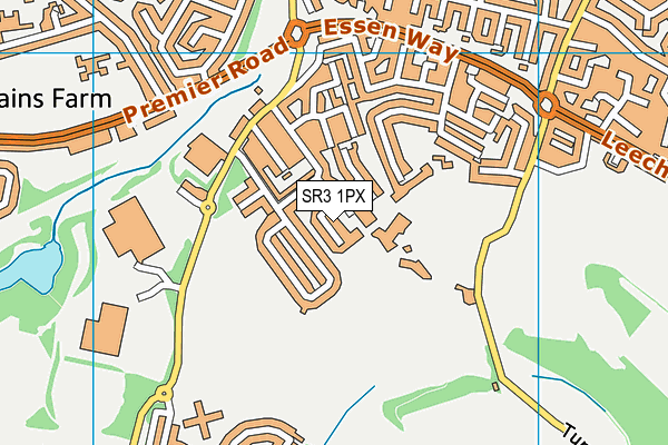 SR3 1PX map - OS VectorMap District (Ordnance Survey)