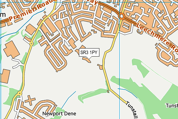 SR3 1PY map - OS VectorMap District (Ordnance Survey)