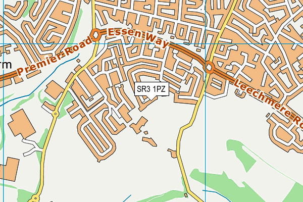 SR3 1PZ map - OS VectorMap District (Ordnance Survey)