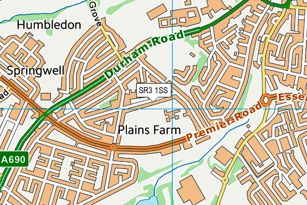 Thornhill Park School map (SR3 1SS) - OS VectorMap District (Ordnance Survey)