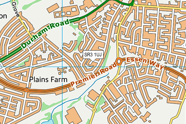 SR3 1UJ map - OS VectorMap District (Ordnance Survey)