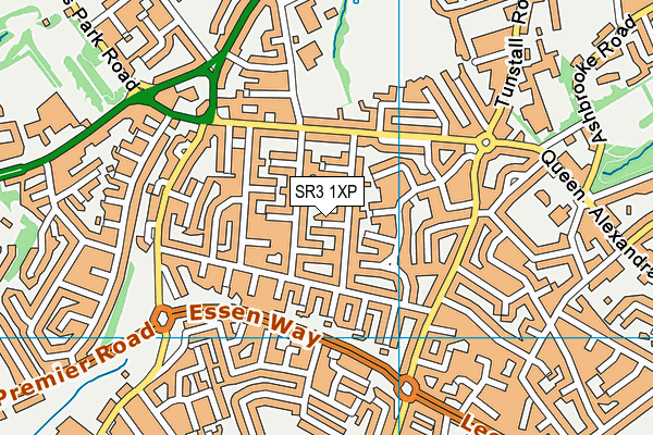 SR3 1XP map - OS VectorMap District (Ordnance Survey)