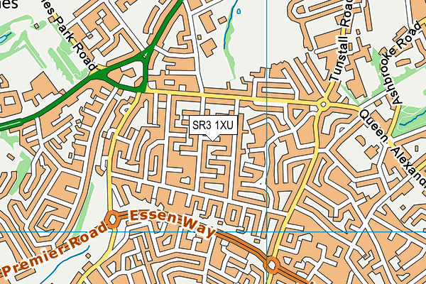 SR3 1XU map - OS VectorMap District (Ordnance Survey)
