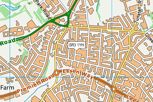 SR3 1YH map - OS VectorMap District (Ordnance Survey)