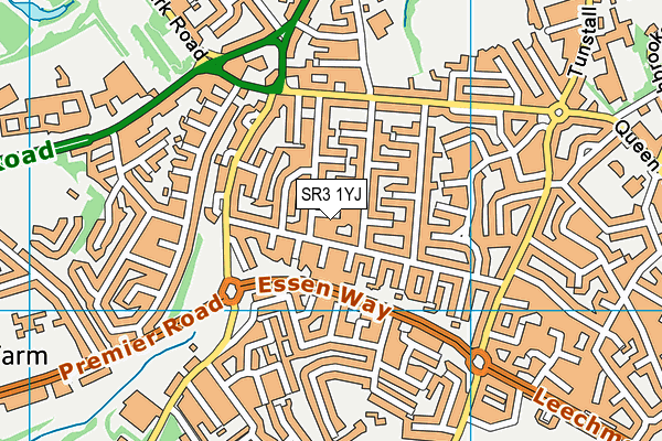 SR3 1YJ map - OS VectorMap District (Ordnance Survey)