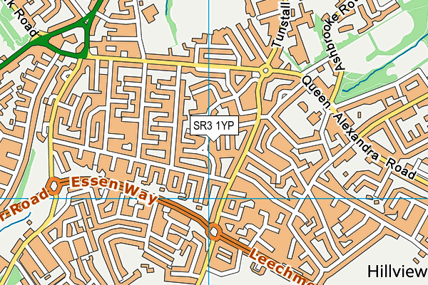 SR3 1YP map - OS VectorMap District (Ordnance Survey)