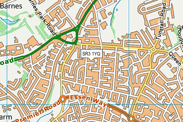 SR3 1YQ map - OS VectorMap District (Ordnance Survey)