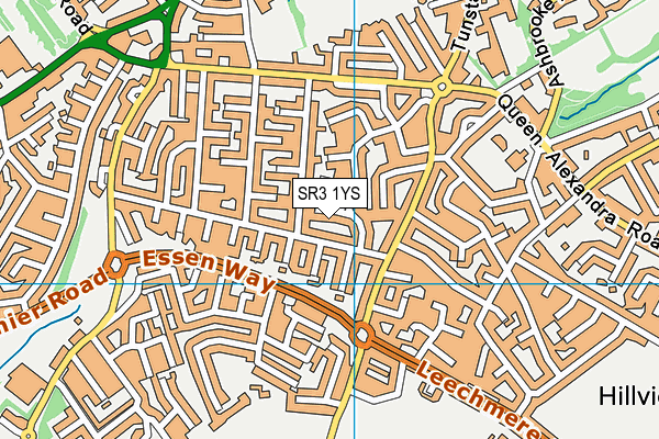 SR3 1YS map - OS VectorMap District (Ordnance Survey)