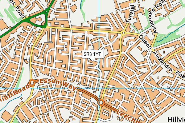 SR3 1YT map - OS VectorMap District (Ordnance Survey)
