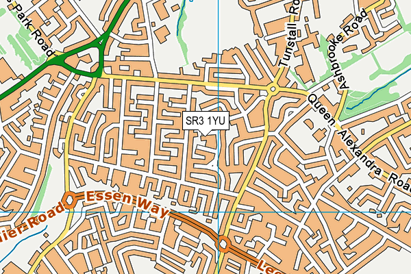 SR3 1YU map - OS VectorMap District (Ordnance Survey)