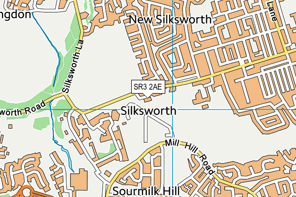 SR3 2AE map - OS VectorMap District (Ordnance Survey)