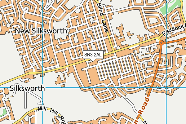 SR3 2AL map - OS VectorMap District (Ordnance Survey)