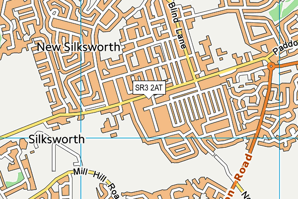 SR3 2AT map - OS VectorMap District (Ordnance Survey)