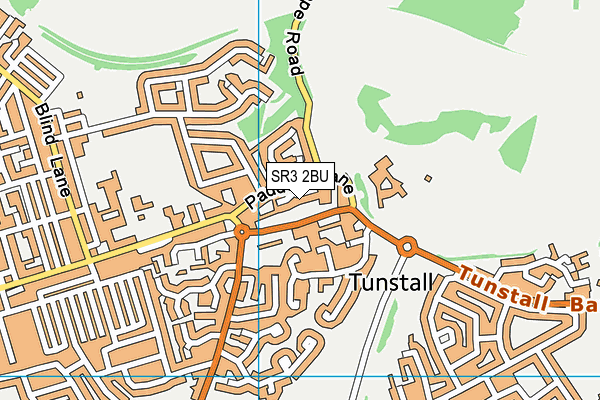 SR3 2BU map - OS VectorMap District (Ordnance Survey)