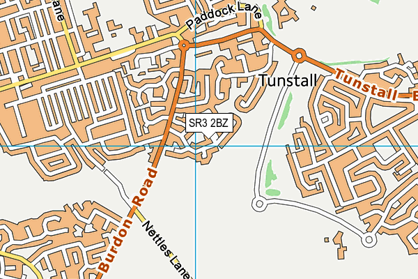 SR3 2BZ map - OS VectorMap District (Ordnance Survey)