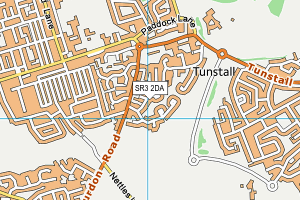 SR3 2DA map - OS VectorMap District (Ordnance Survey)