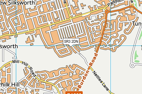 SR3 2DN map - OS VectorMap District (Ordnance Survey)