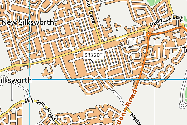 SR3 2DT map - OS VectorMap District (Ordnance Survey)