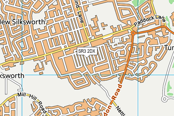 SR3 2DX map - OS VectorMap District (Ordnance Survey)