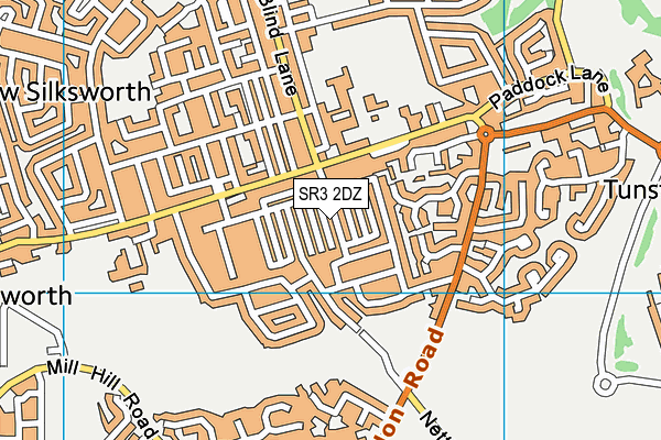 SR3 2DZ map - OS VectorMap District (Ordnance Survey)