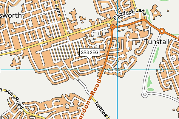 SR3 2EG map - OS VectorMap District (Ordnance Survey)