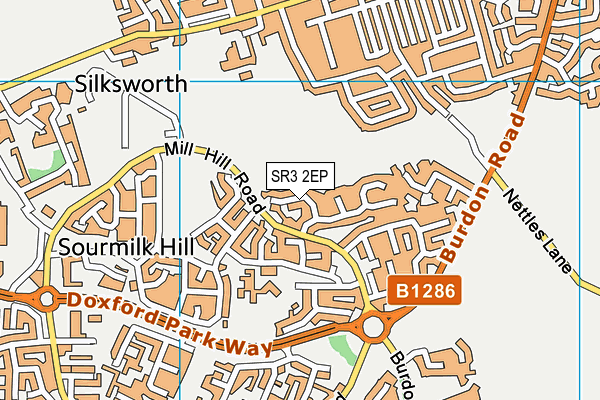 SR3 2EP map - OS VectorMap District (Ordnance Survey)