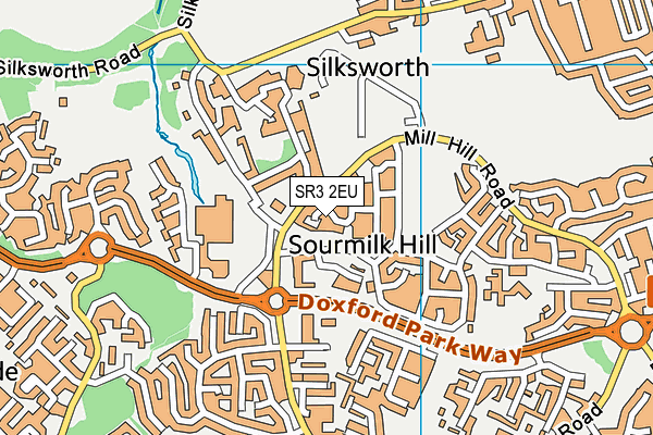 SR3 2EU map - OS VectorMap District (Ordnance Survey)